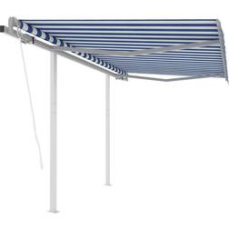 vidaXL foldemarkise m. stolper 3,5x2,5 m automatisk