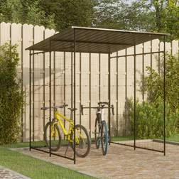 vidaXL Bicycle Shed 190x190x222 Steel Black Black (Building Area )