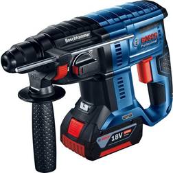 Bosch Batteridrevet borehammer GBH 180-LI; 2,0 J; SDS-plus; 18 V; 2x4,0 Ah batt