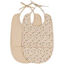 That's Mine Bib Dining 2-pack Tiny Mushroom/Check