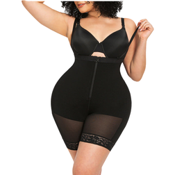 shapellx Airslim Firm Tummy Compression Bodysuit Shaper With Butt Lifter - Black