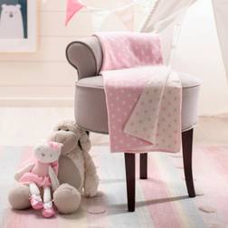 Safavieh Dottie Polka Dots Cotton Baby Throw Pink/White