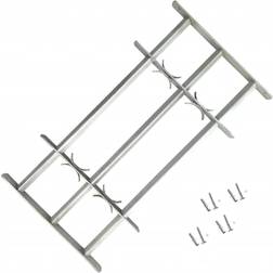 vidaXL Adjustable Security Grille For Windows With 3 Crossbars 500 To 650 Mm Bois Fenêtre à battant latéral