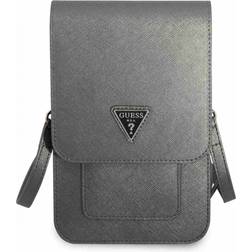 Guess Sac à Bandoulière Saffiano Triangle Logo Gris