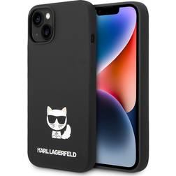 Karl Lagerfeld iPhone 14 Plus Cover Liquid Silicone Choupette Sort