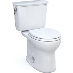 Toto Drake 1.28 GPF Round Bowl Toilet, 19-1/8"W x 26-3/8"D x 30-11/16"H, Cotton