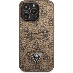 Guess GUHCP13LP4TPW iPhone 13 Pro 13 6,1 brazowy/brown hardcase 4G Triangle Logo Cardslot