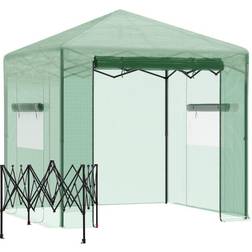 OutSunny Portable Walk-in Greenhouse 8x6ft Stainless steel Plastic