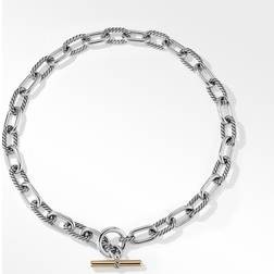 David Yurman Dy Madison Toggle Chain Necklace with 18K Gold, Silver/Gold