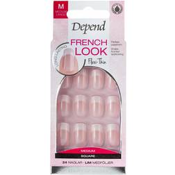 Depend French Look Rosa Skimmer Square Kunstige negle