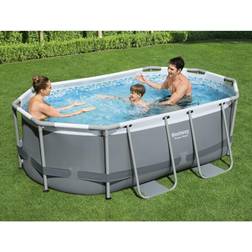 Bestway Power Steel fritstående pool 305x200x84 cm oval