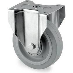 Tente 3478UFR100P62 Teollisuuspyörä kiinteä elastinen, levy 105x85 Ø100 mm