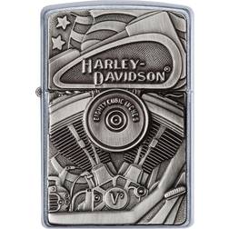 Zippo Harley-Davidson Motor Flag Emblem Street Chrome Pocket Lighter