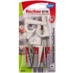 Fischer DuoPower 8x40 EasyHook Round K (4) Assorted dowels 557924 1 Set