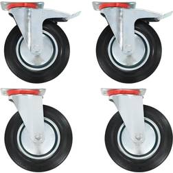 vidaXL Roulettes pivotantes 4 pcs 200 mm