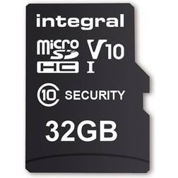 Integral Security Flashhukommelseskort (microSDHC til SD adapter inkluderet) 32 GB A1 Video Class V10 UHS-I U1 Class10 microSDHC UHS-I