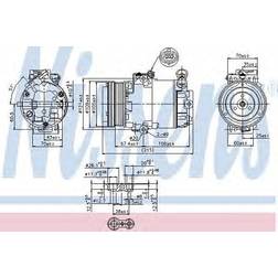 Opel 89322 Compresor de Aire Acondicionado CVC 12 PAG 46 R134a