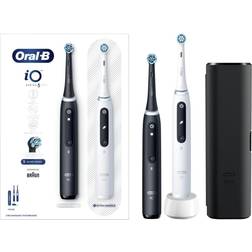 Oral-B Braun iOG5d.2J6.2K iO5 Electric Toothbrush Duo Pack Matt Black Quite White