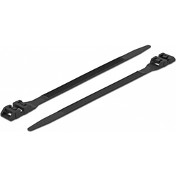 DeLock buntband med dubbellåsning buntband 19cm svart (18887)