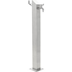 vidaXL Colonne À Eau de Jardin Carrée Acier Inoxydable 95 cm