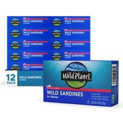 Wild Planet Sardines Water, No Salt Added, Keto 4.4