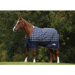Saxon Coperta Standard Per Cavalli Weatherbeeta Defiant 600D Blu Navy Bianco