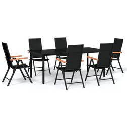 vidaXL 3099117 Essgruppe, 1 Tisch einschl. 6 Stühle