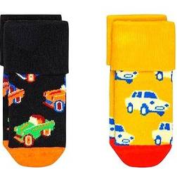 Happy Socks Kid's Car Terry Sock 2-pack - Multicoloured