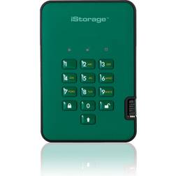 iStorage IS-DA2-256-SSD-2000-GN, diskAshur2 Portable Drive SSD, 2TB IS-DA2-256-SSD-2000-GN