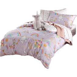 Linen House Single, Lilac Childrens/Kids Unicorniverse Duvet Cover