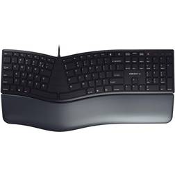 Cherry KC 4500 ERGO USB QWERTY Inglés de EE UU Negro