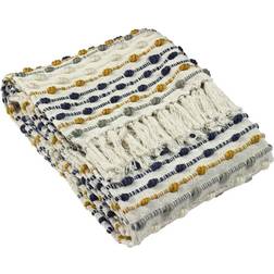 Furn furn. Dhadit Blankets White, Yellow, Grey, Orange