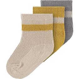 Lil'Atelier Elove Socks 3-pack - Almondine/Turtledo