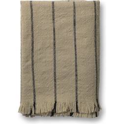 ferm LIVING Calm Blanket Camel/Black Tæppe Beige, Sort (180x130cm)