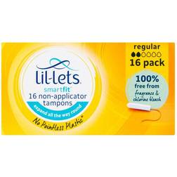 of 16 Lil-Lets Smartfit Regular Non-Applicator Tampons 10-pack