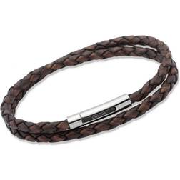Unique Stainless Steel 21cm Leather Bracelet B171ADB-21CM