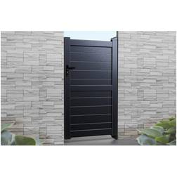 Pedestrian Gate 1000x2000mm Black Horizontal