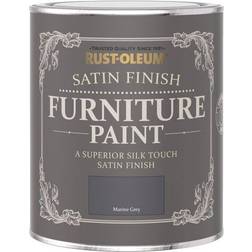Rust-Oleum Satin Furniture Paint Marine Metal Paint Grey 0.75L