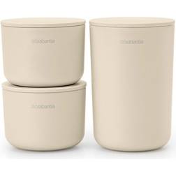 Brabantia Boîtes de Rangement Lot de 3 Soft Beige