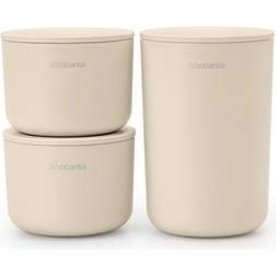 Brabantia ReNew Opbevaringsdåser 3 Stk Blød Beige