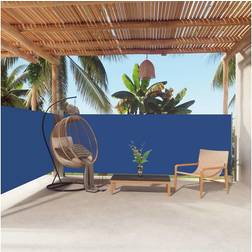 vidaXL Tenda Da Sole Laterale Retrattile Blu 140x600 cm