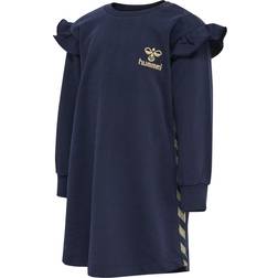 Hummel Signe Sweatshirtkleid - Marine/Hellgelb