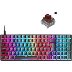 Mars Gaming Mecánico Negro RGB Compacto 96% Switch Outemu SQ Marrón Español