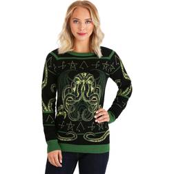 Rage of Cthulhu Adult Halloween Sweater Black/Green 5X