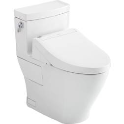 Toto Legato 28 1/2" One-Piece 1.28 GPF Single Flush Elongated Toilet and Washlet C5 in Cotton, MW6243084CEFG#01