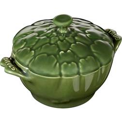 Staub Petite Artichoke Ceramic Cocotte with lid 1 Parts