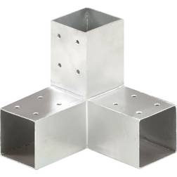 vidaXL Conectores de postes en y metal galvanizado 71x71 mm