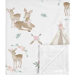 Sweet Jojo Designs Deer Floral Security Baby Blanket
