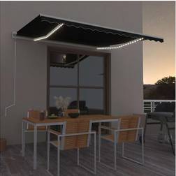 vidaXL Automatique LED Store de Balcon Jardin Patio 400x350 cm Anthracite