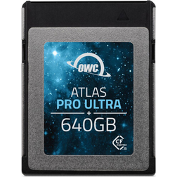 OWC 640 GB Atlas Pro Ultra High Performance CFexpress typ B minneskort, professionell kvalitet, CFX-media med hög kapacitet med supersnabb RAW-bild och video i upp till 8 K videoinspelning av biokvalitet